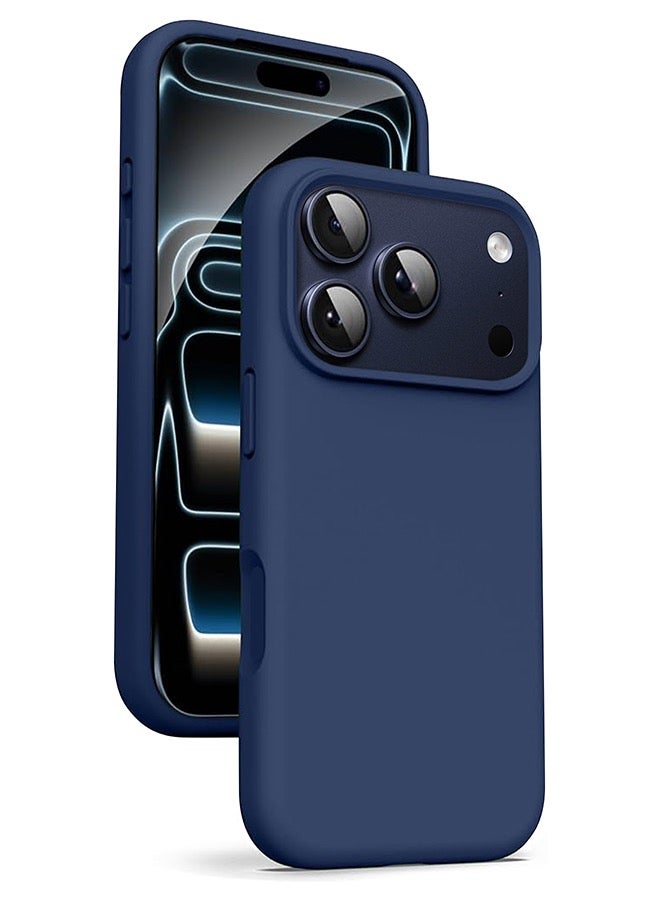 ميدا غطاء سيليكون سائل فاخر لآيفون 17 برو ماكس وبطانة مايكروفايبر – ملمس ناعم ومقاوم للبصمات - Image 1